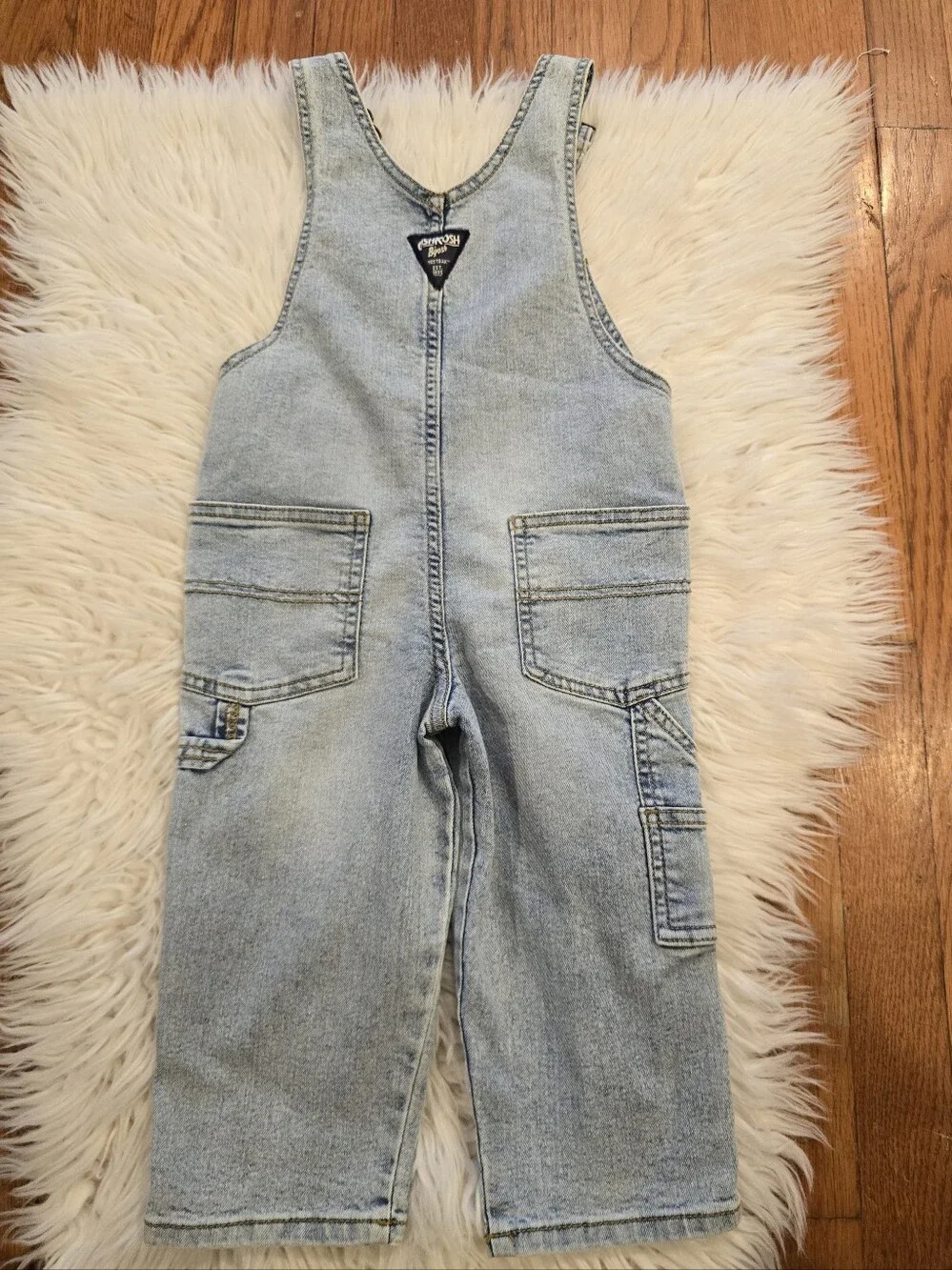 ​OshKosh Bgosh Toddler 2T Light Wash Denim Overalls Blue Bib Jeans Dungaree Pant